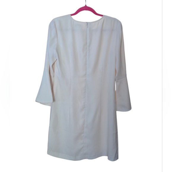 Club Monaco Larchye Bell Sleeve Dress Sz 4 Off-White - Picture 3 of 9
